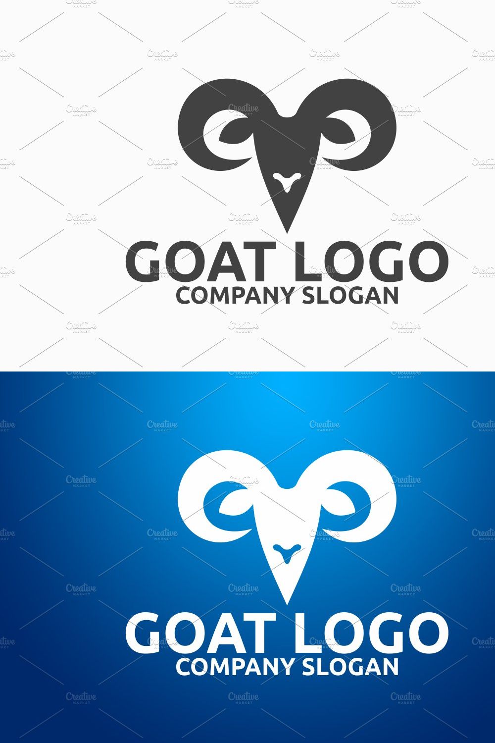 Goat Logo pinterest preview image.