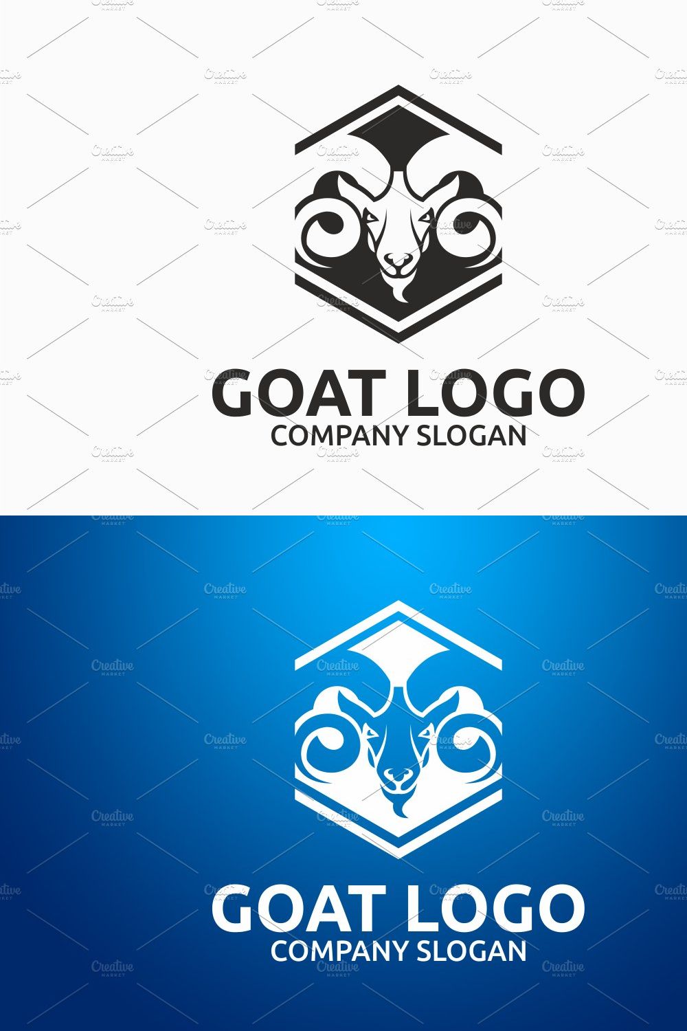 Goat Logo pinterest preview image.