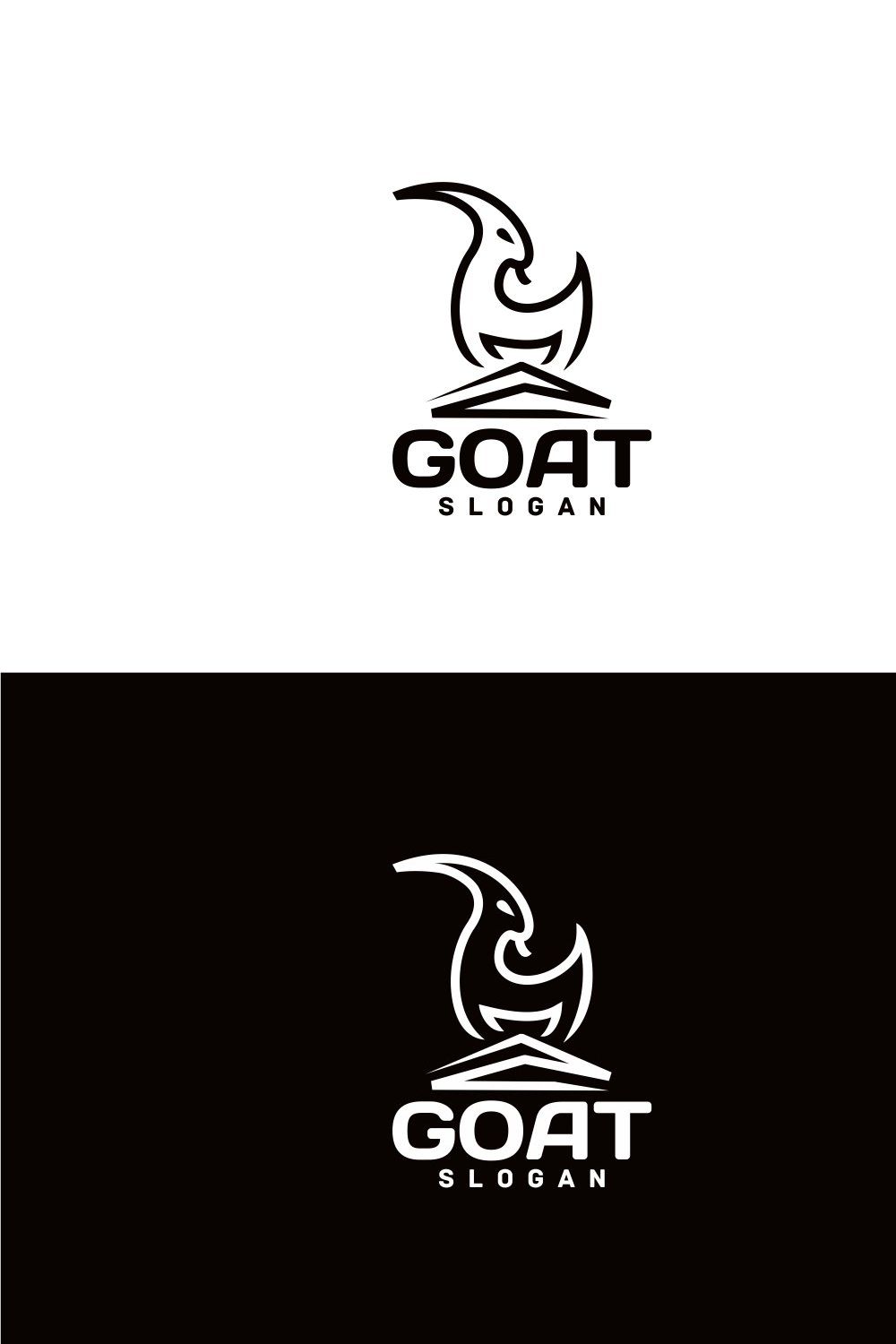 Goat Logo pinterest preview image.