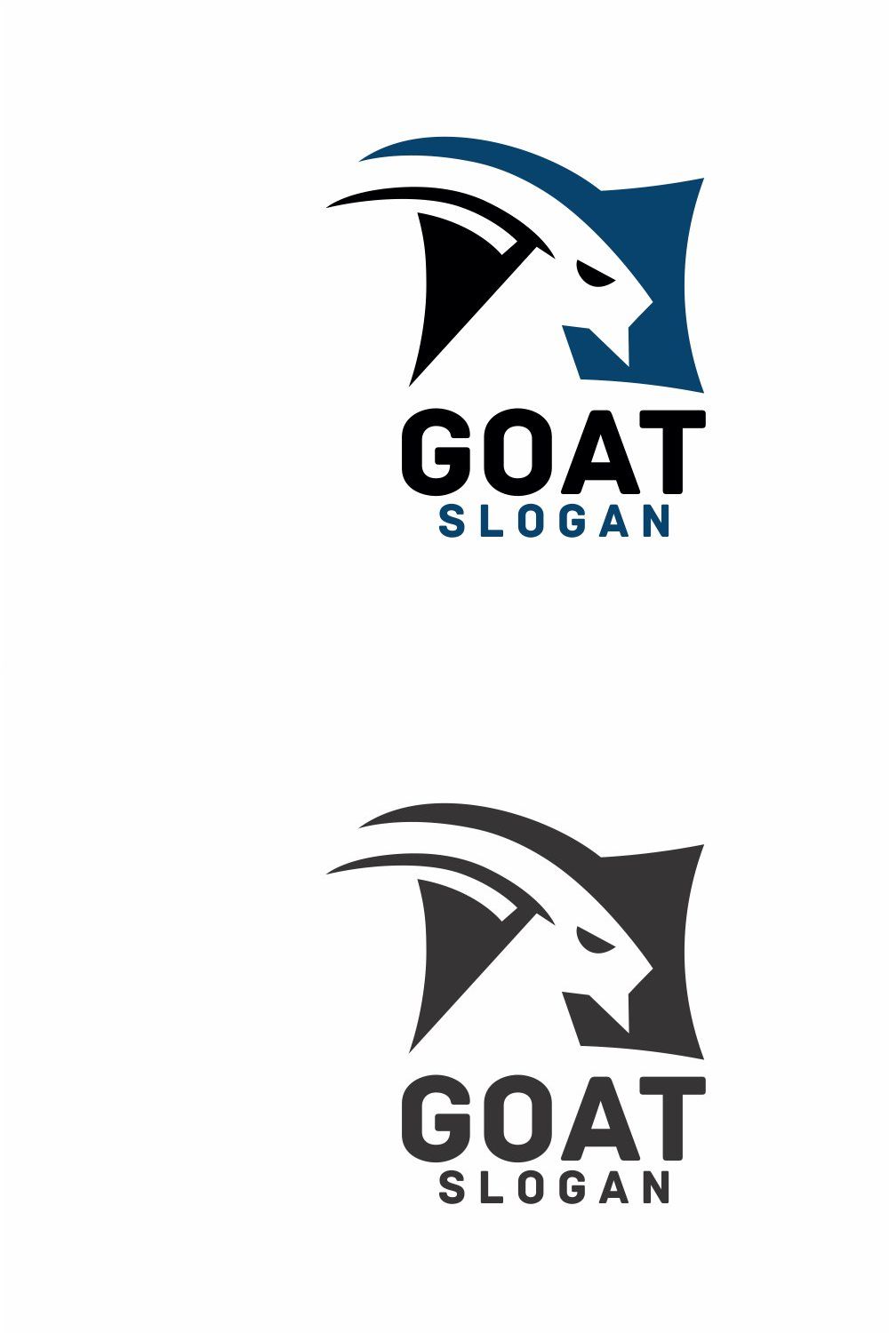 Goat Logo pinterest preview image.