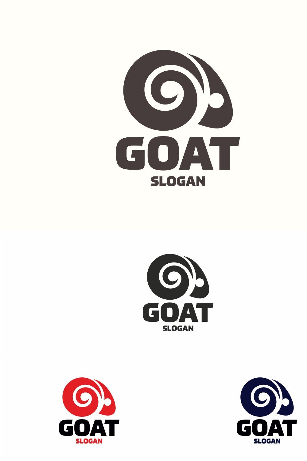 Goat Logo pinterest preview image.