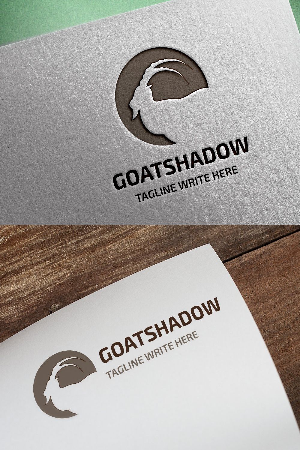 Goat Shadow Logo pinterest preview image.