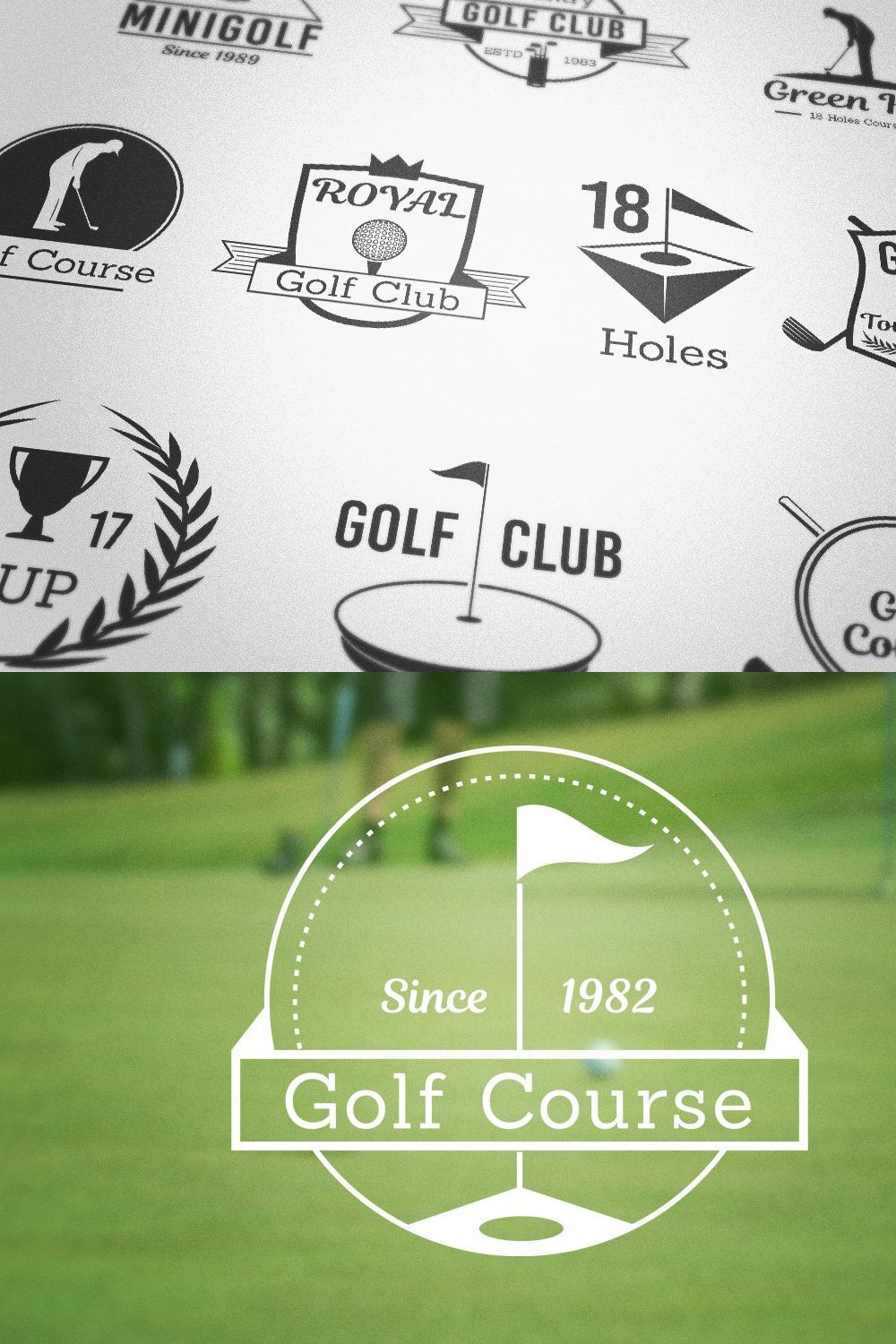 Golf Club Vector Badges Logos pinterest preview image.