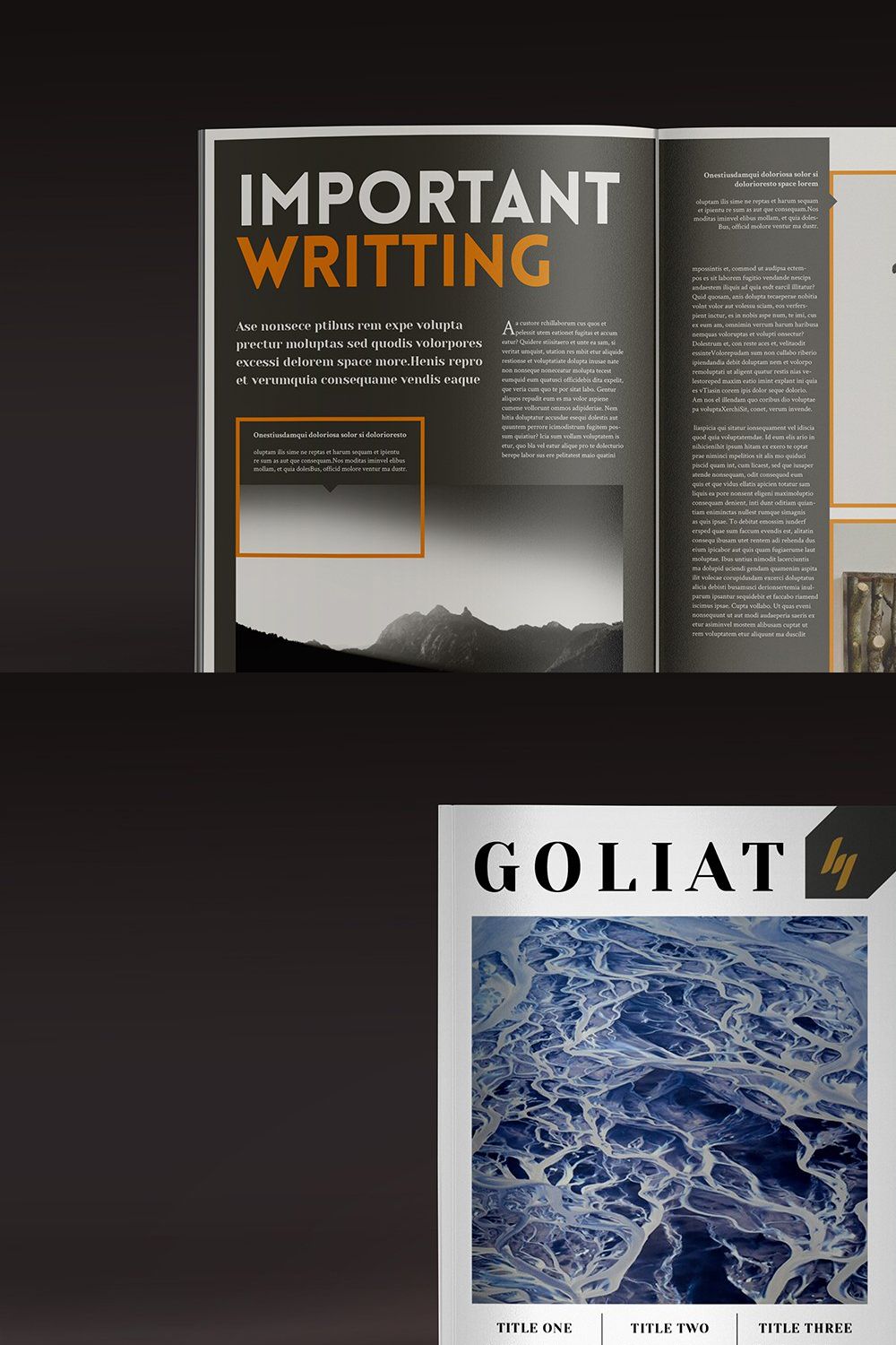 Goliat Magazine pinterest preview image.