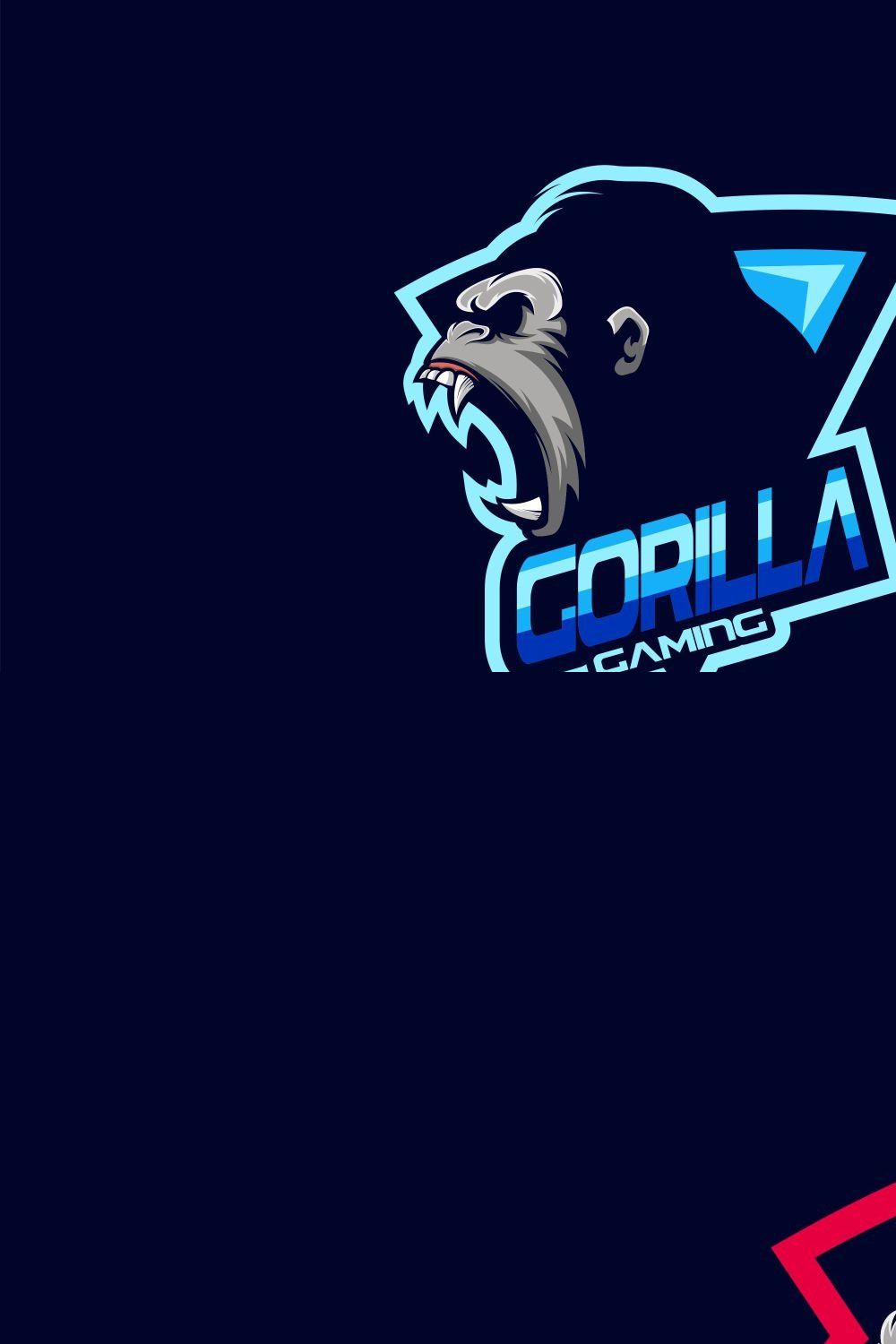 gorilla logo design pinterest preview image.