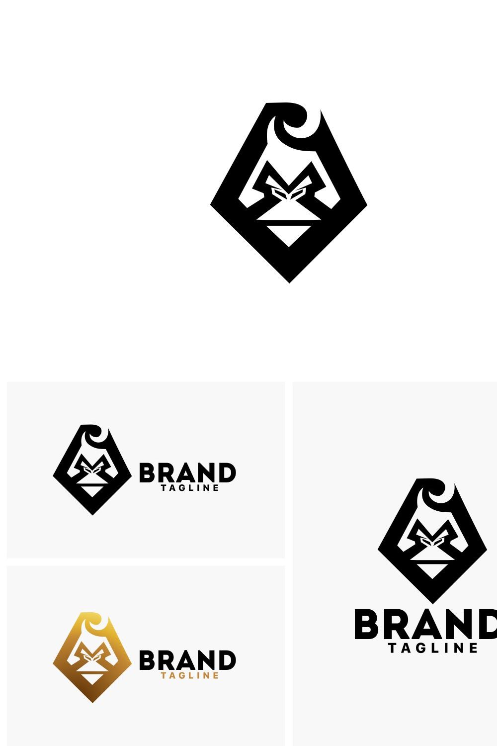 Gorilla Logo Template pinterest preview image.