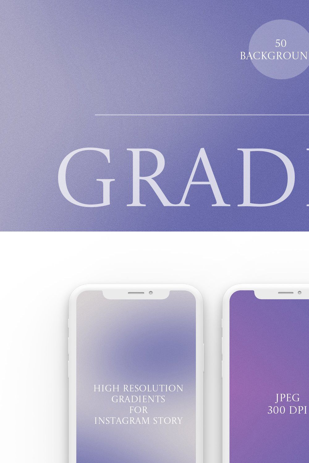 Gradient Background Collection pinterest preview image.