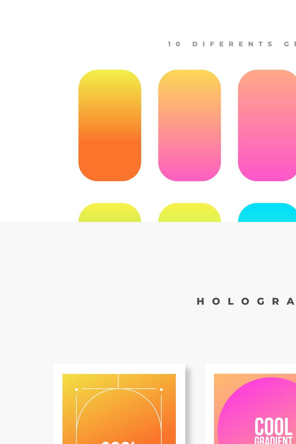 Gradients Pack x10 pinterest preview image.