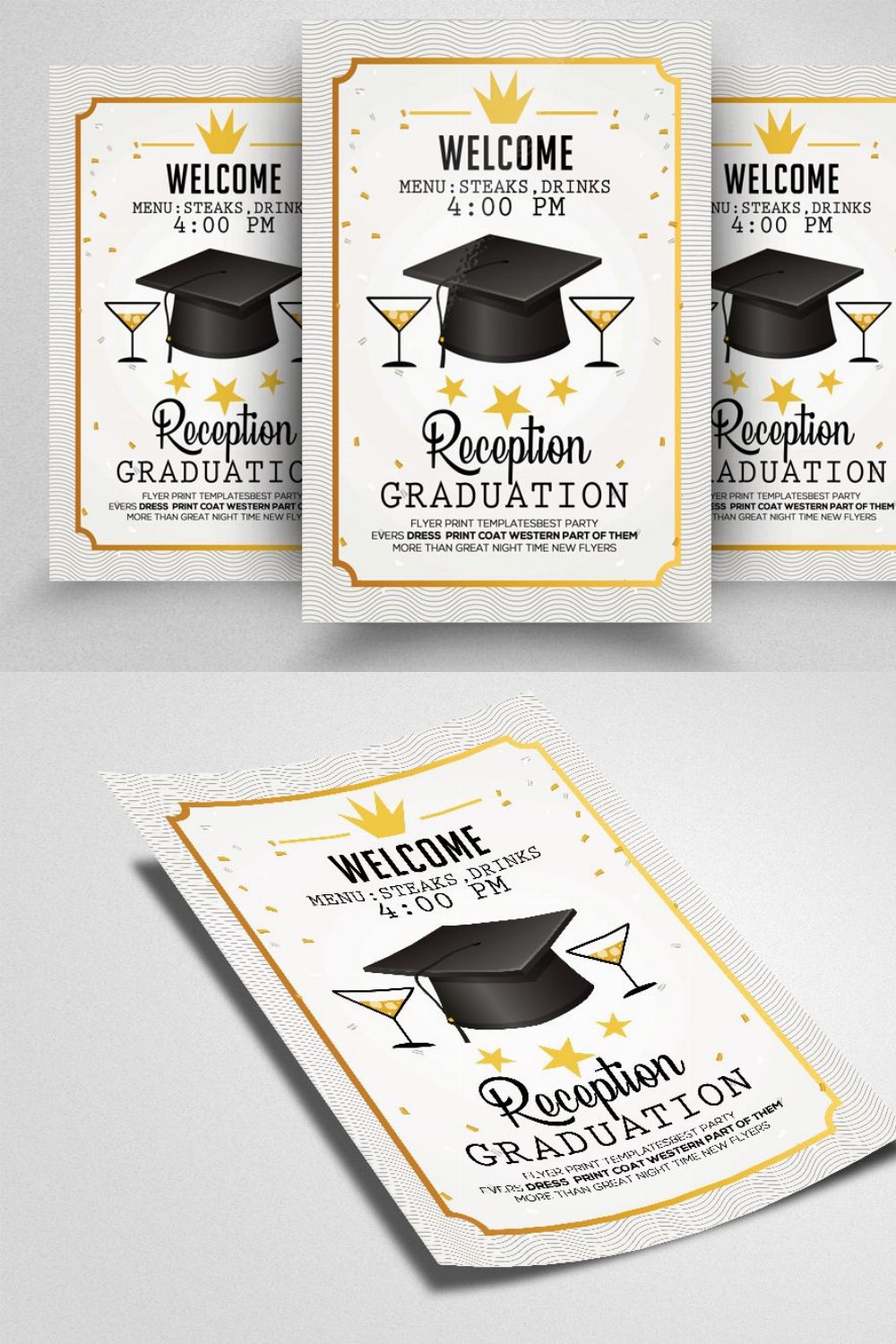 Graduation Party Flyer pinterest preview image.