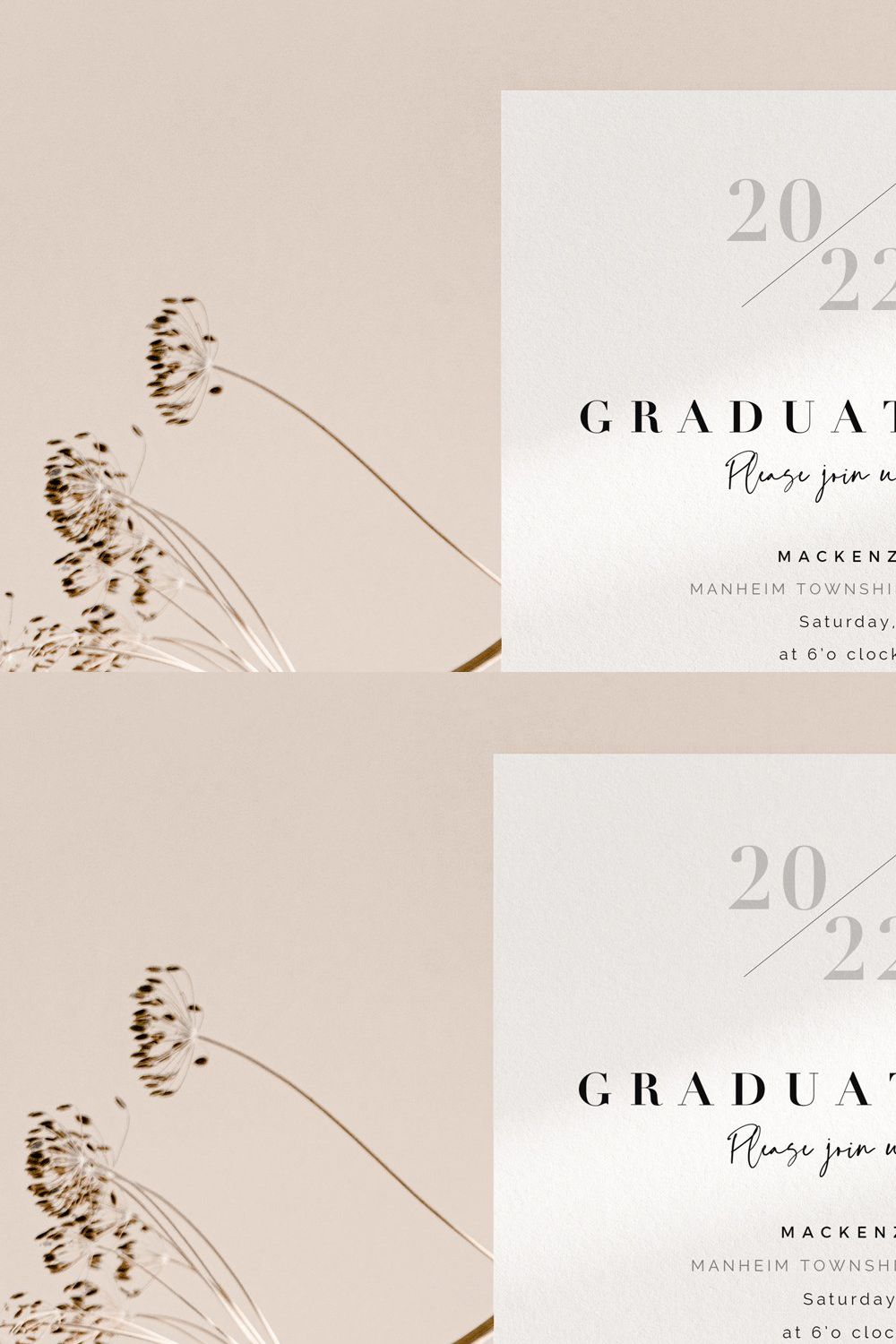 Graduation Party Invite for Canva pinterest preview image.
