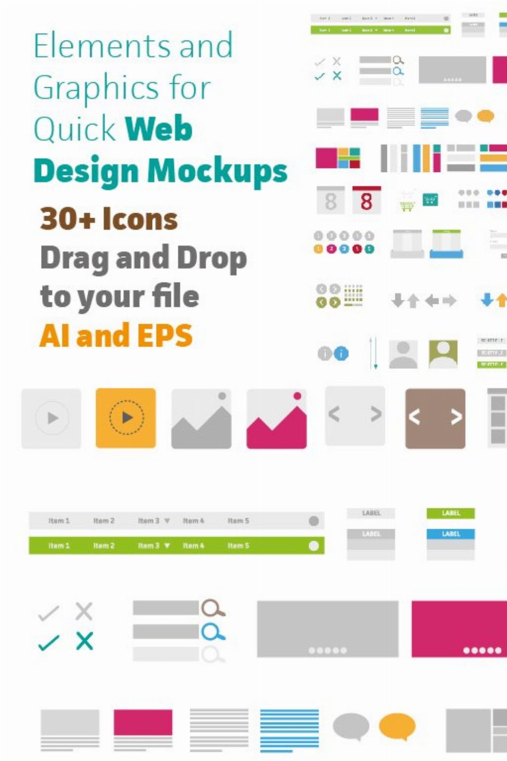 Graphic Elements - Quick Web Design pinterest preview image.