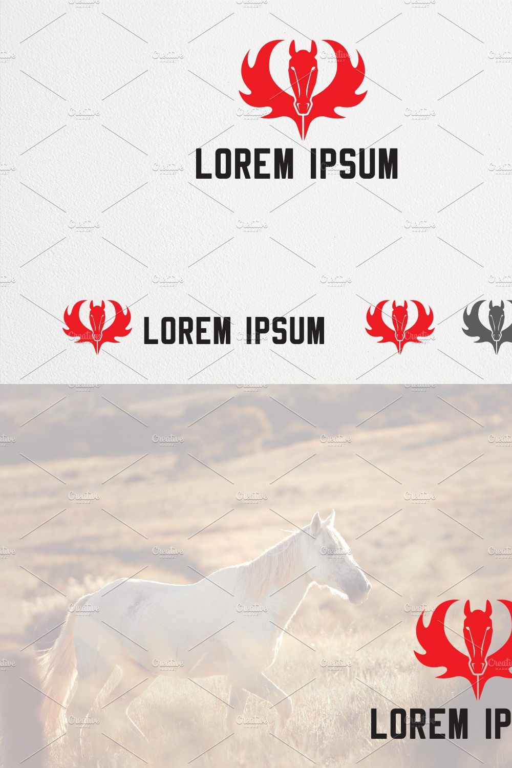 Great Pegasus Horse Wings Logo pinterest preview image.