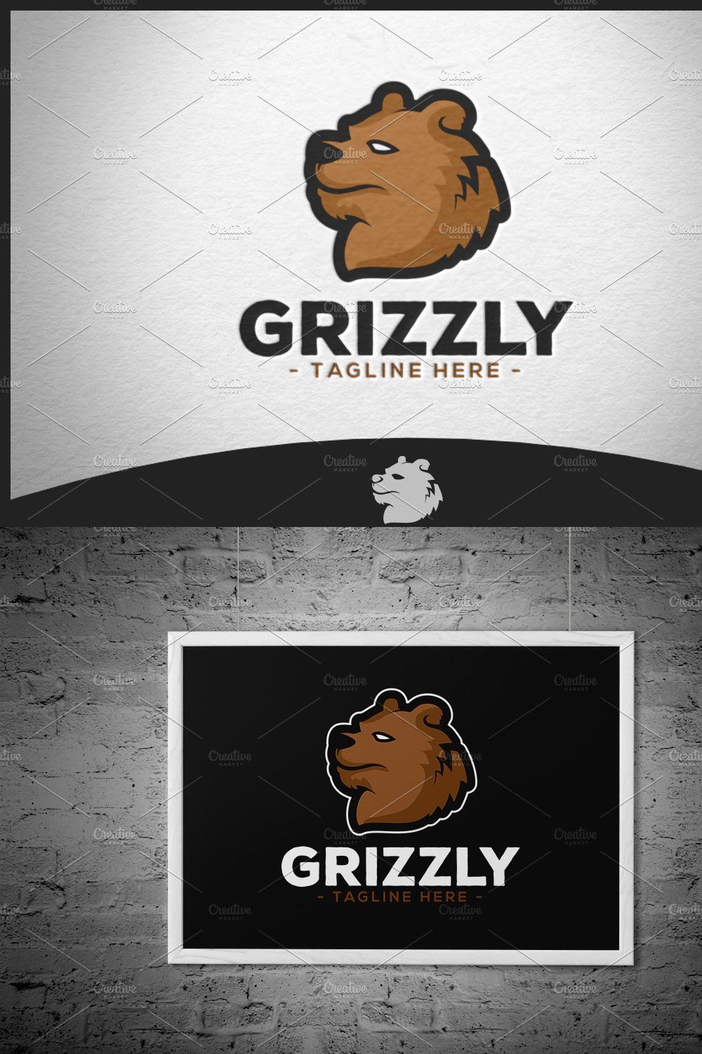 Grizzly Logo pinterest preview image.