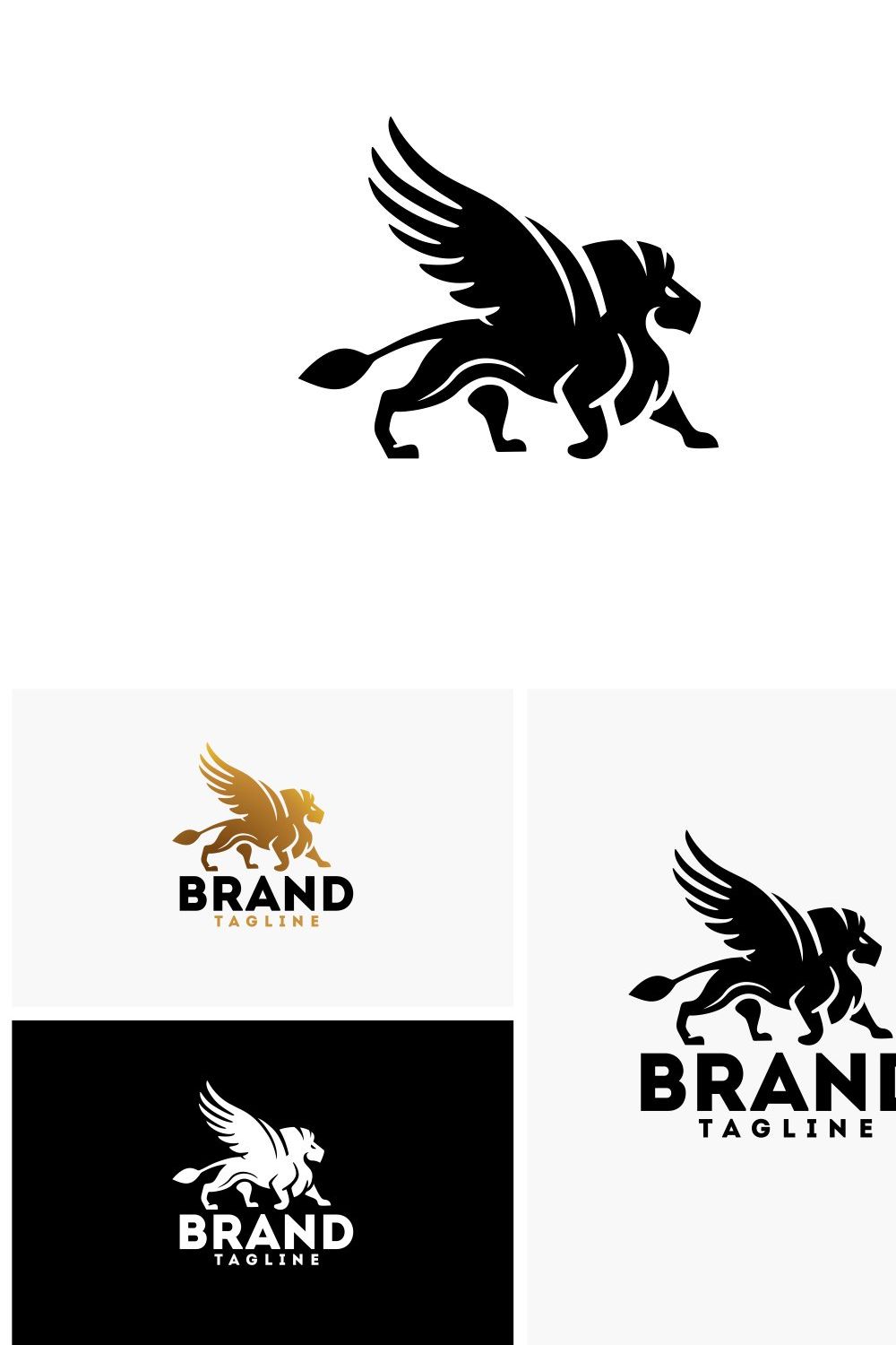 Gryphon Logo Template pinterest preview image.