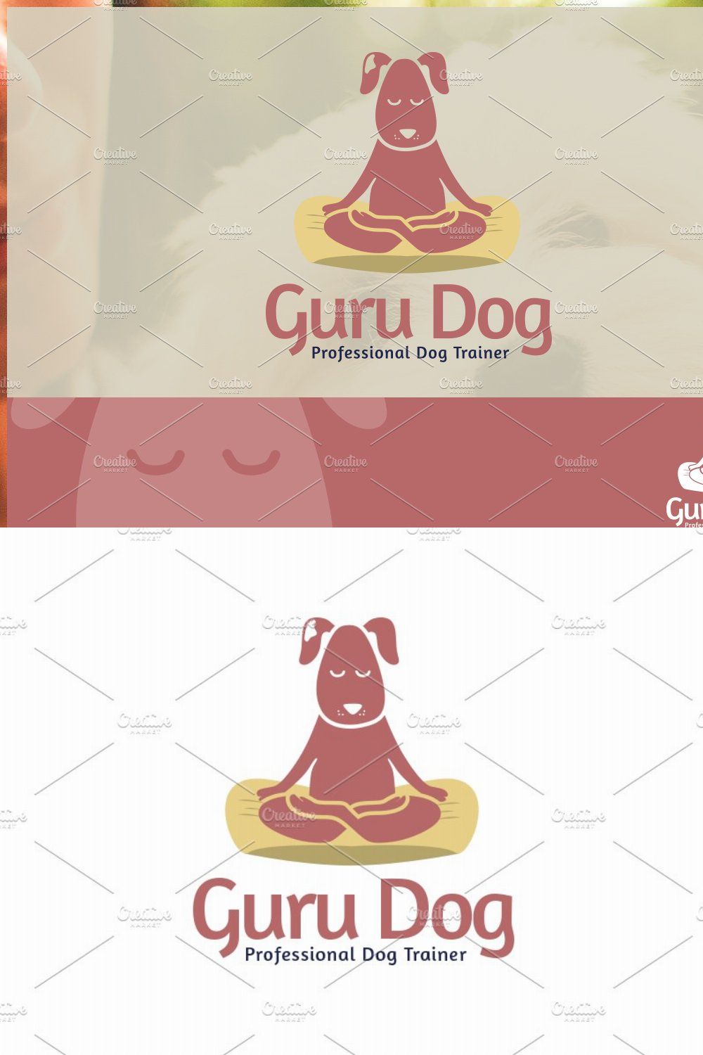 Guru Dog Logo pinterest preview image.