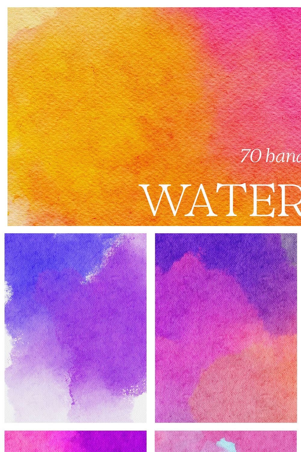 Hand drawn watercolor backgrounds pinterest preview image.