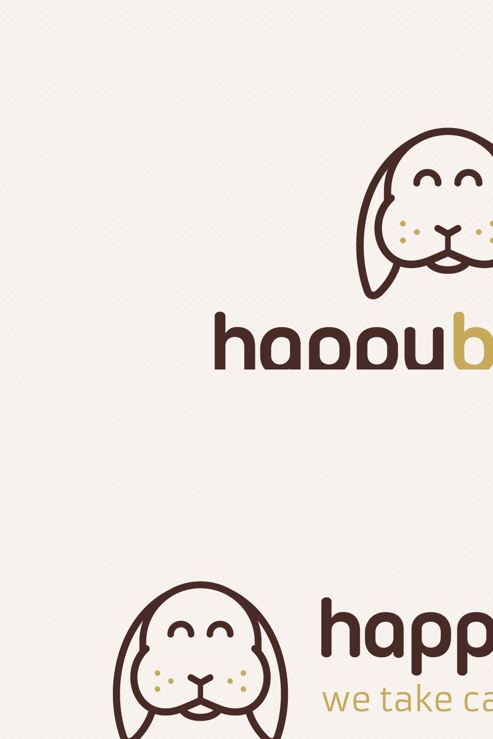 Happy Bunny Logo pinterest preview image.