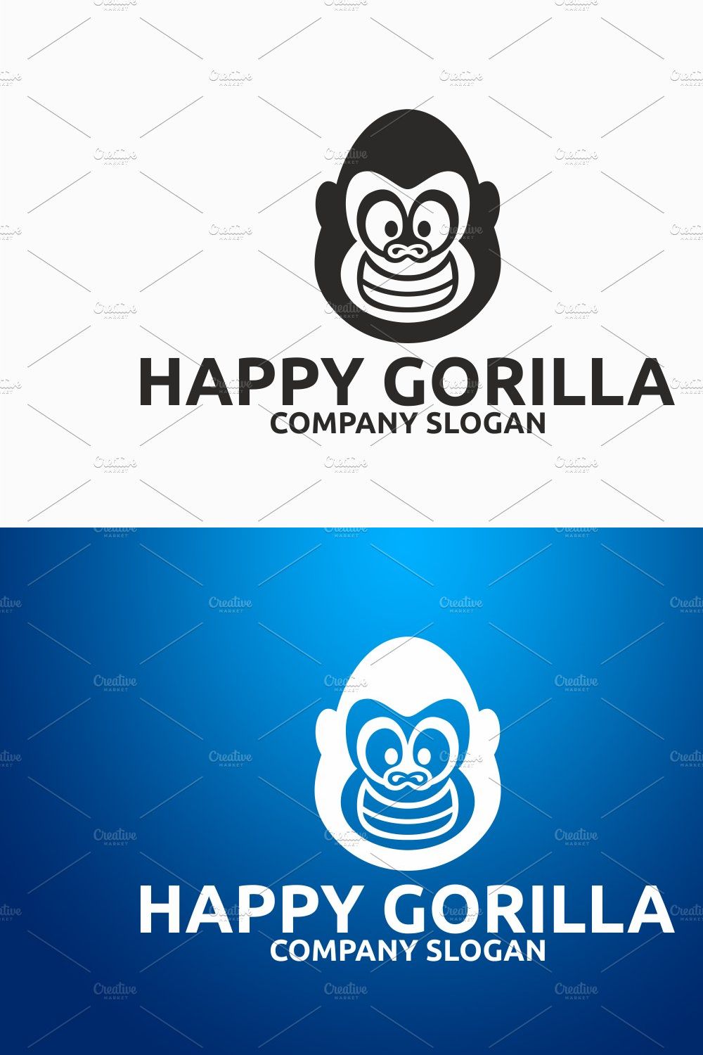 Happy Gorilla pinterest preview image.