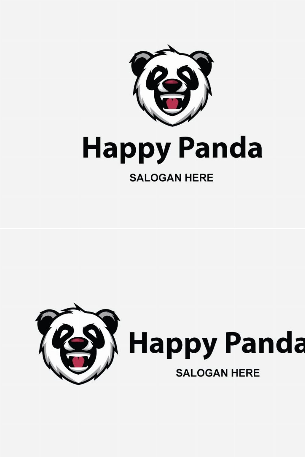 Happy Panda Logo pinterest preview image.