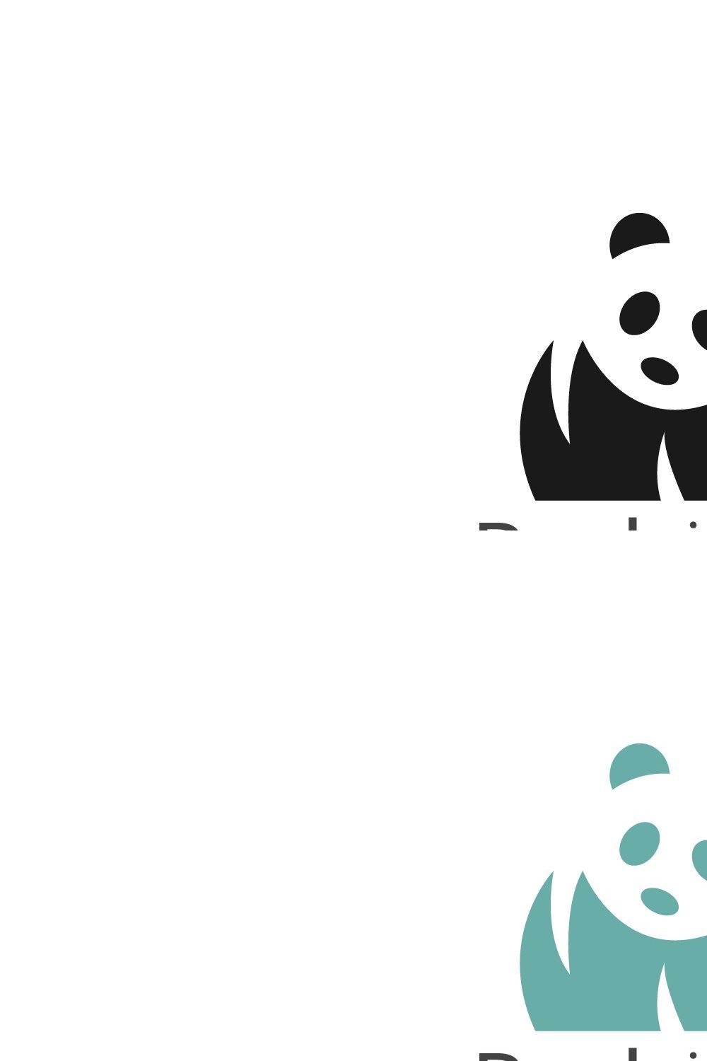 Head Of Panda Logo Design Template. pinterest preview image.
