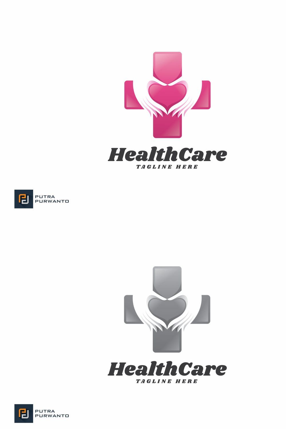 Health Care - Logo Template pinterest preview image.