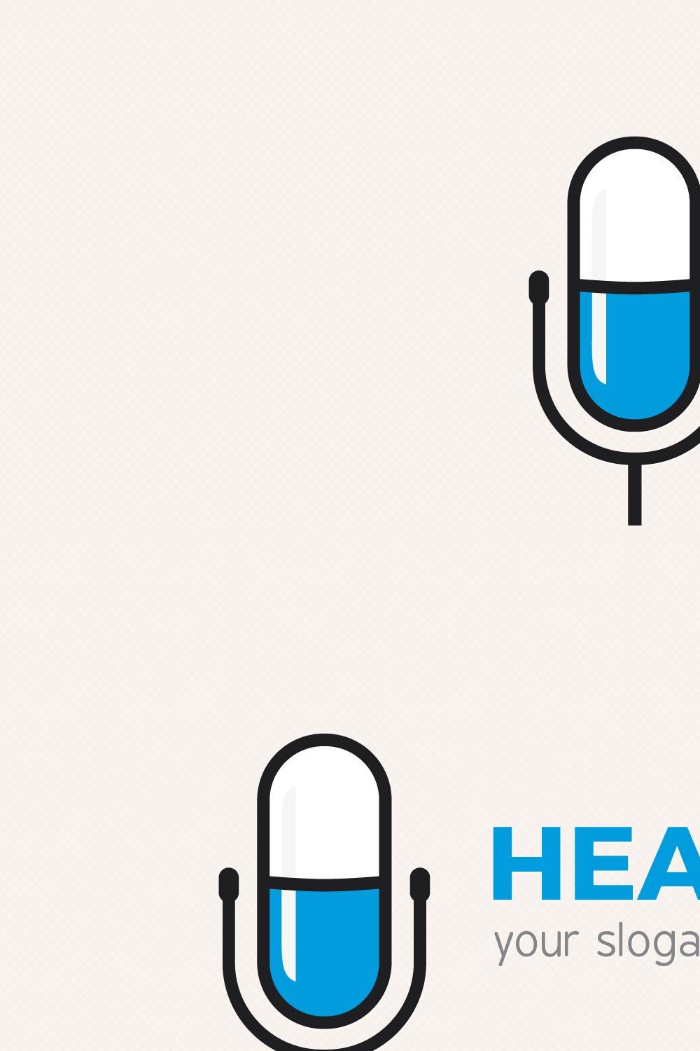 Health Podcast Logo pinterest preview image.