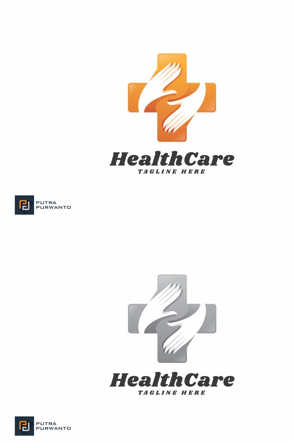 Healthcare - Logo Template pinterest preview image.