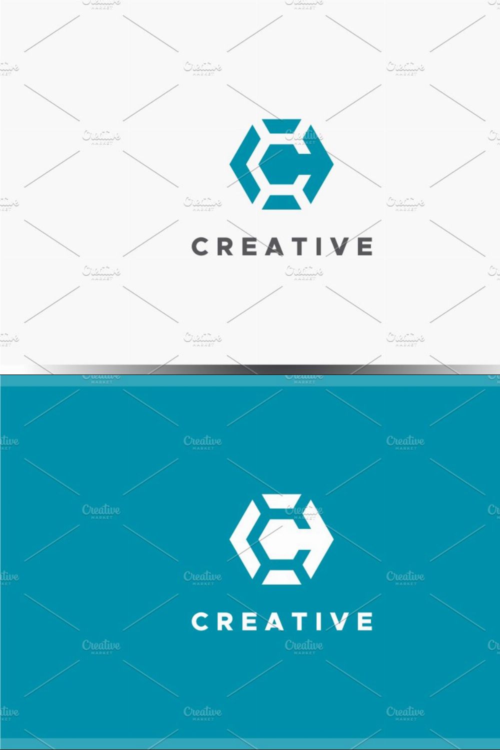 Hexagon C Logo pinterest preview image.