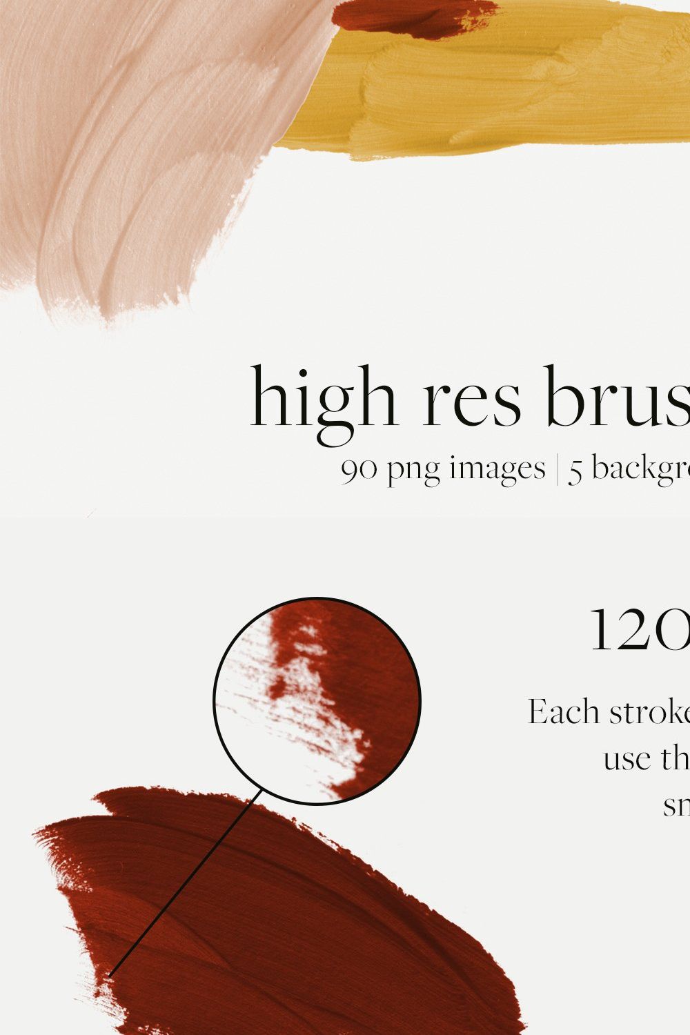 High Resolution Paint Brush Strokes pinterest preview image.