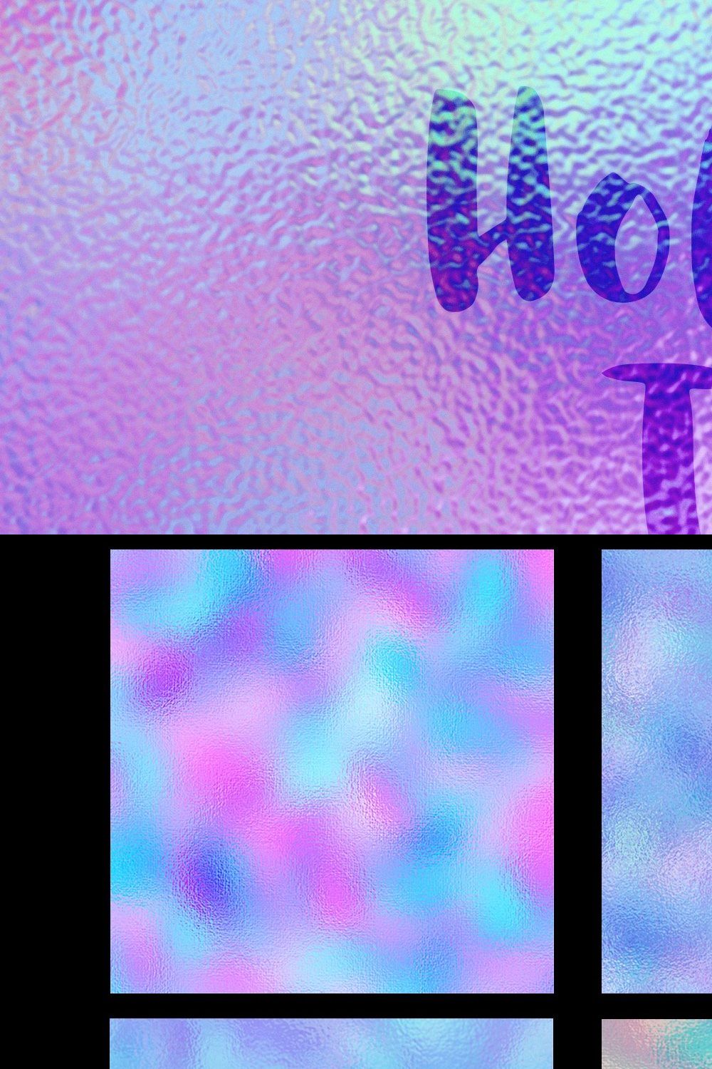 Holographic Textures pinterest preview image.