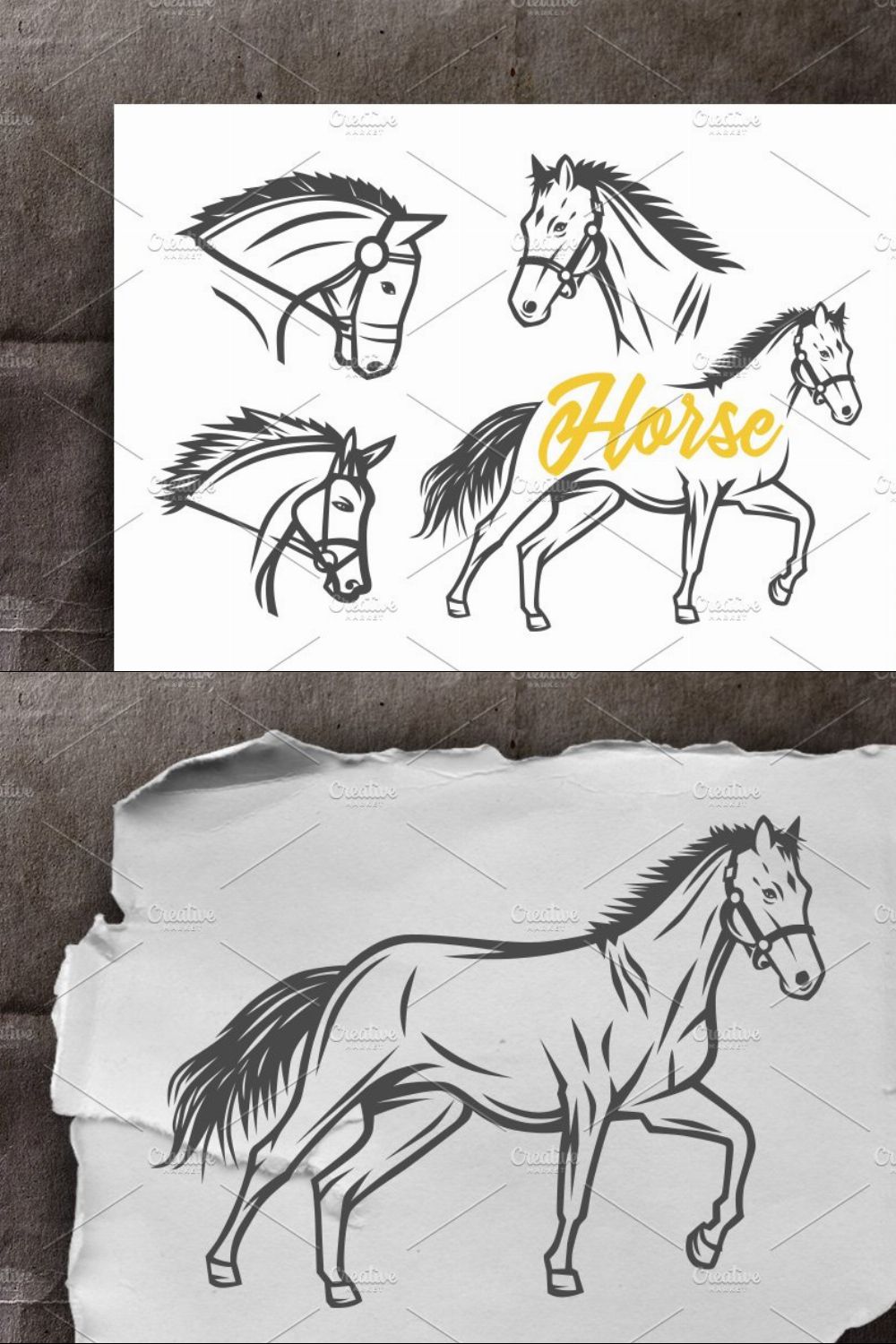 Horse pinterest preview image.