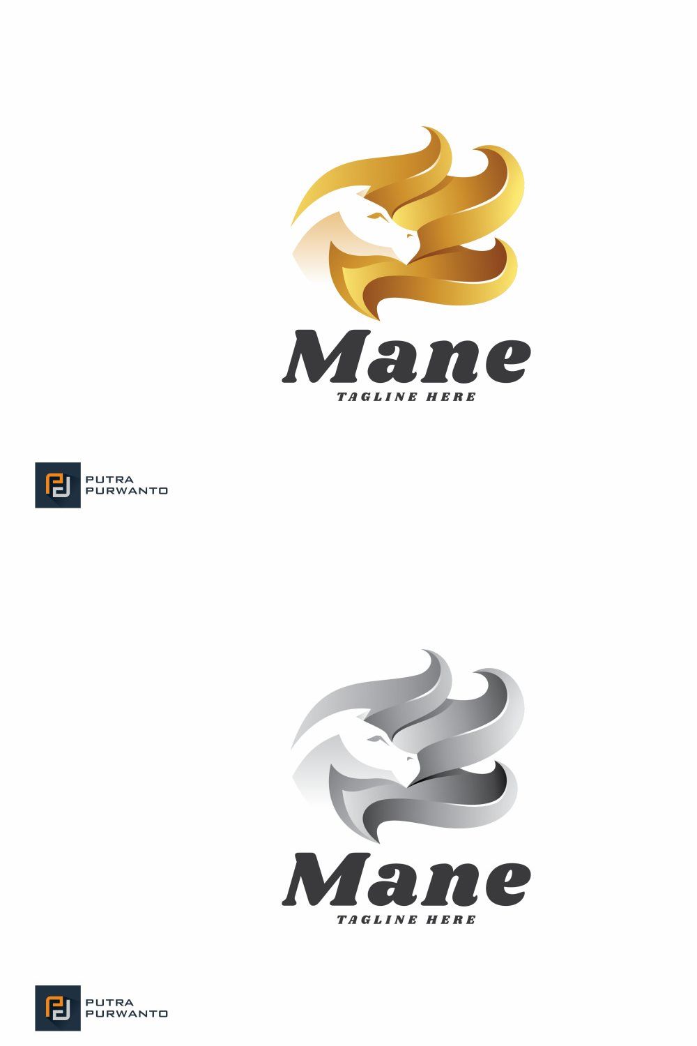 Horse Hair - Logo Template pinterest preview image.