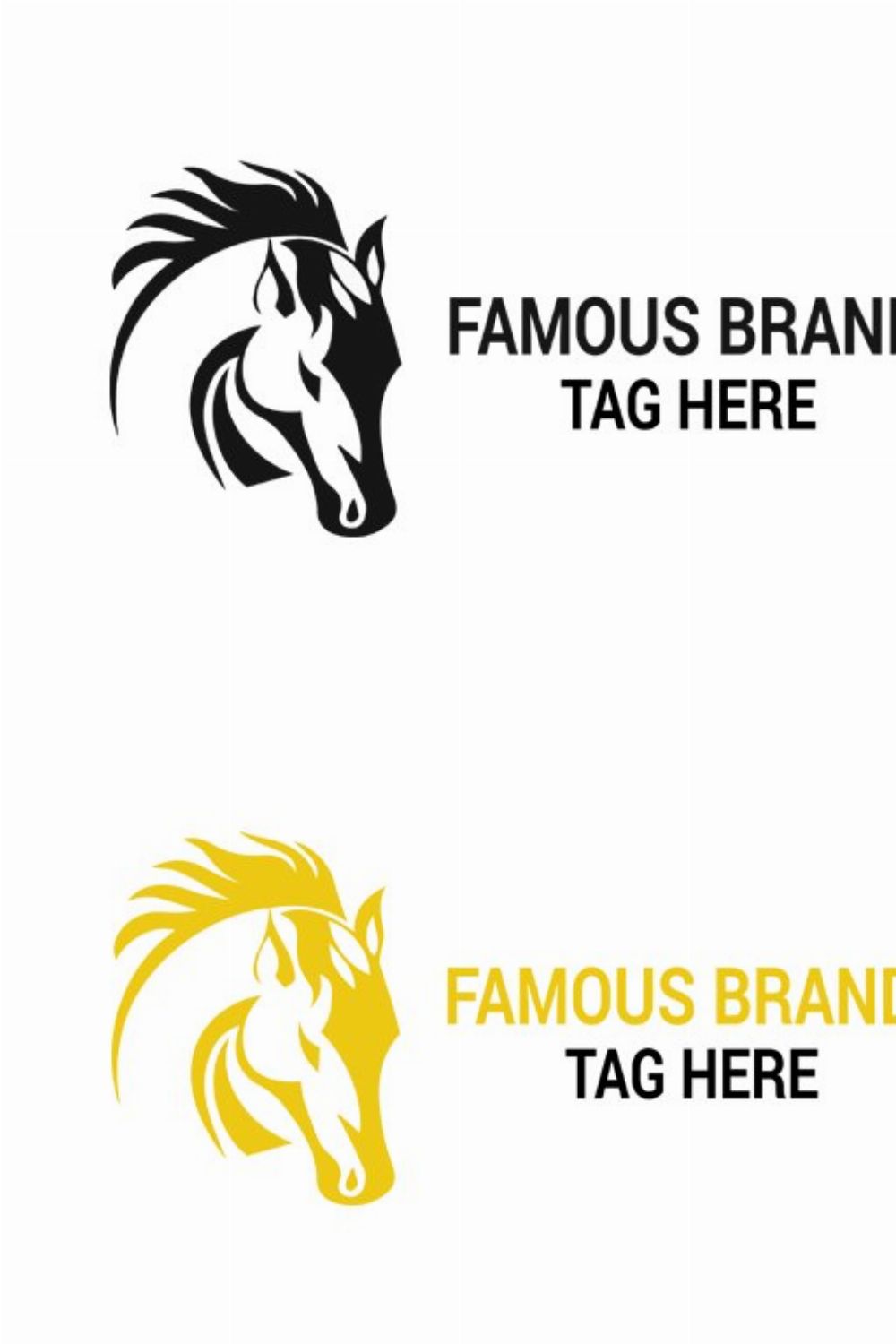 Horse Head Logo pinterest preview image.
