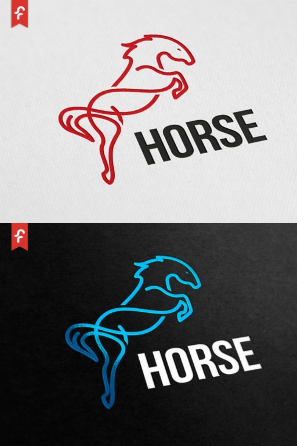 Horse Logo pinterest preview image.