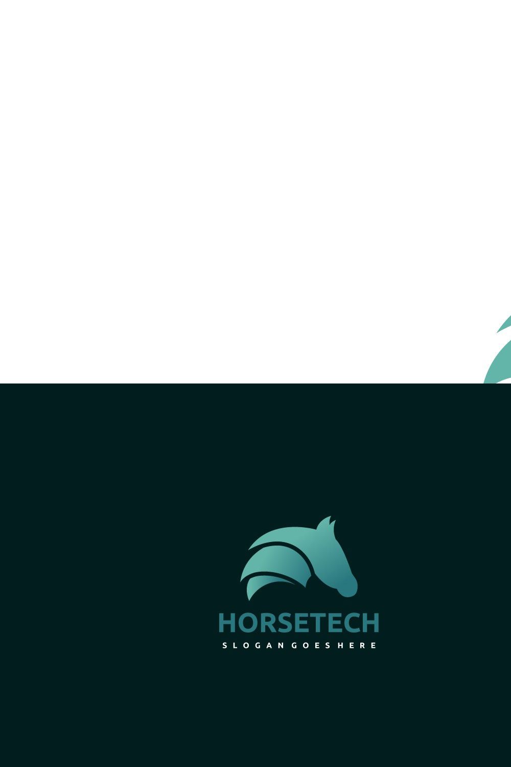 Horse -Modern Logo pinterest preview image.