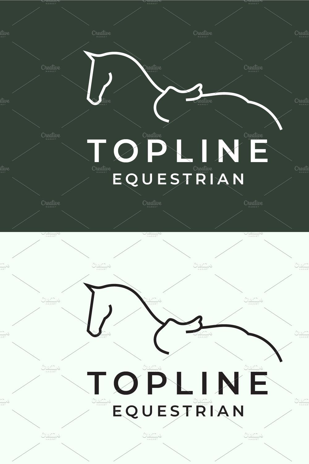 Horse Topline Equestrian Logo pinterest preview image.