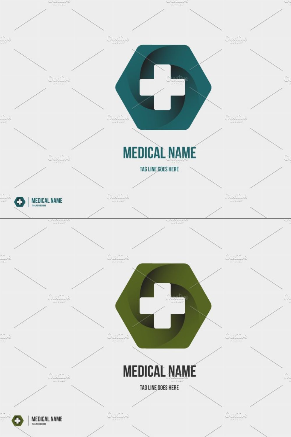 Hospital Medical Logo Vector Design pinterest preview image.