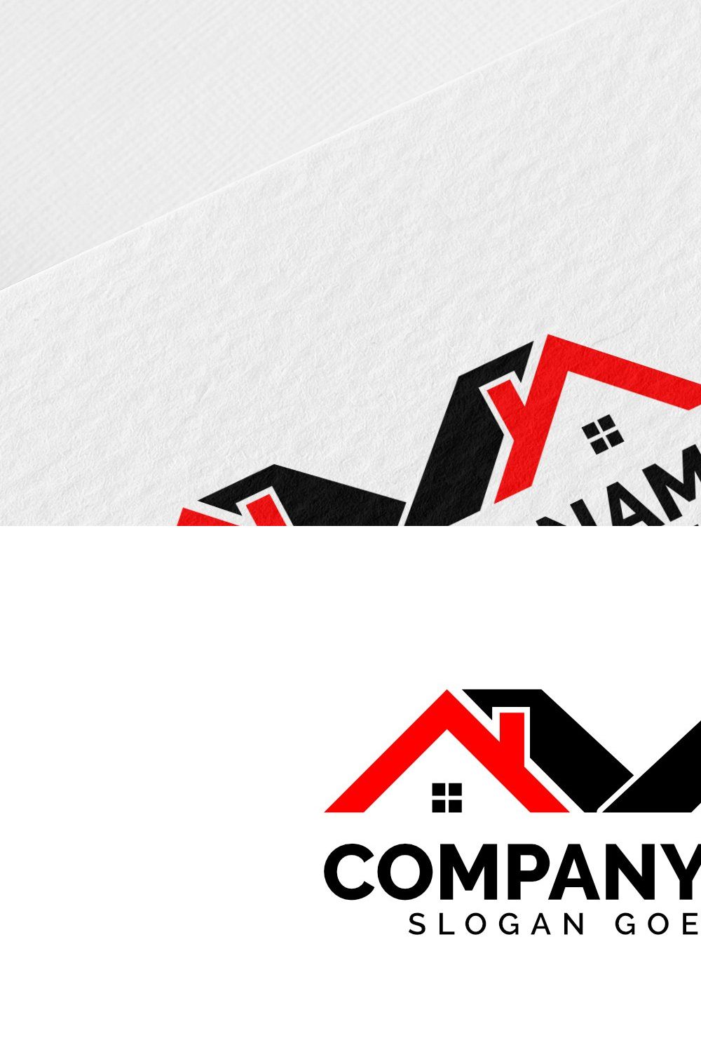 house logo template pinterest preview image.