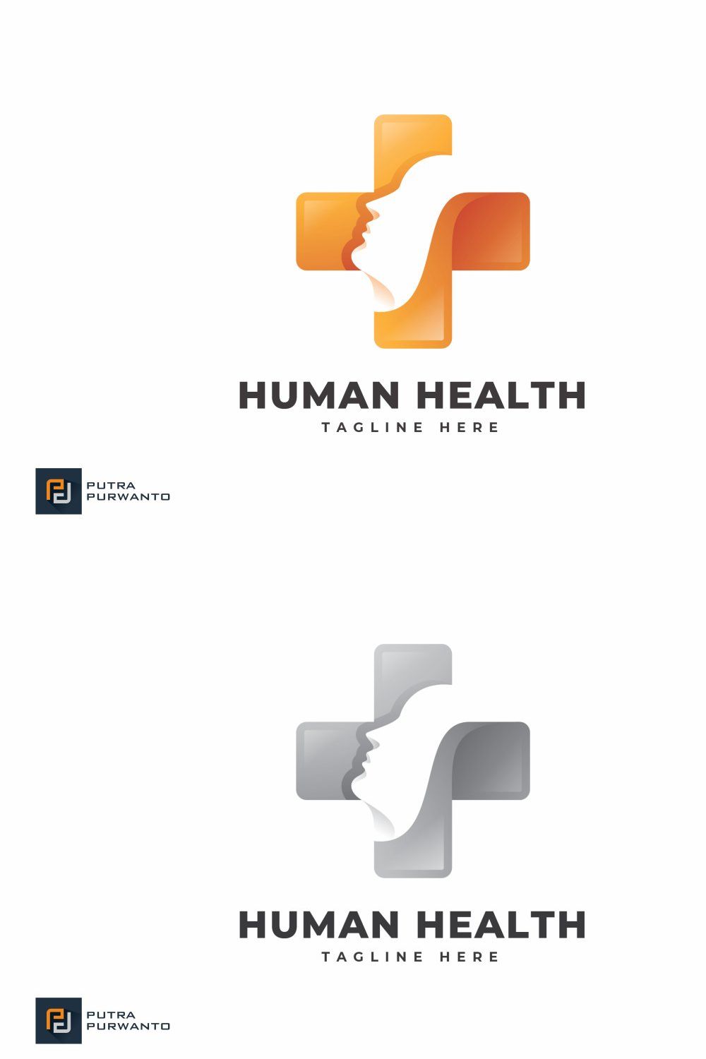 Human Health - Logo Template pinterest preview image.