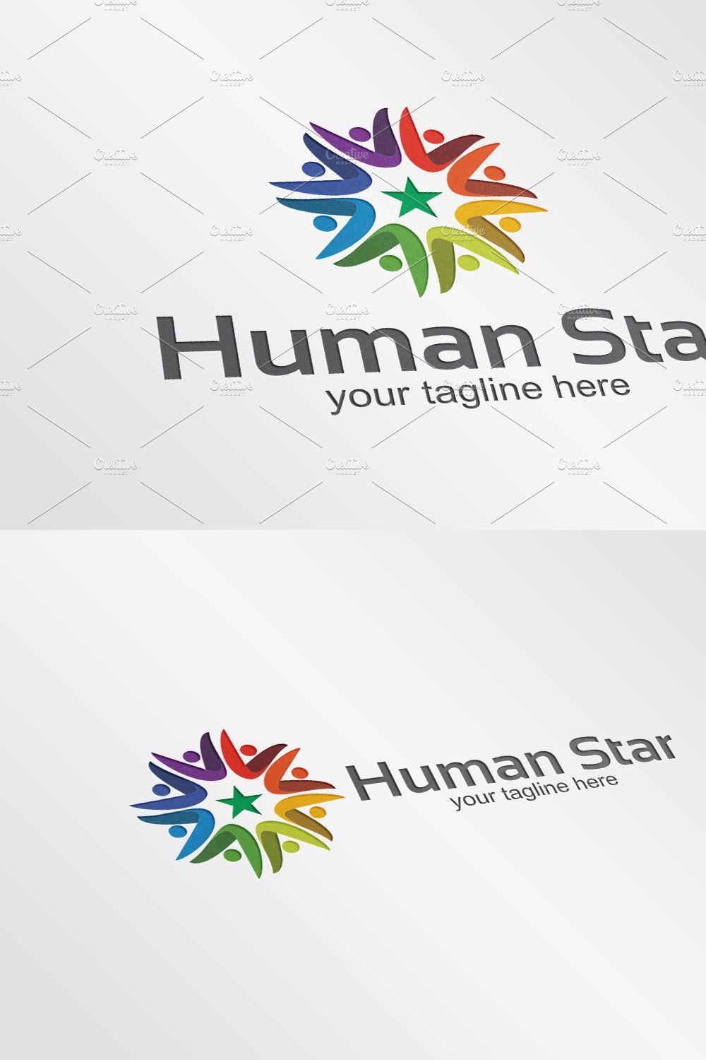 Human Star - Logo pinterest preview image.