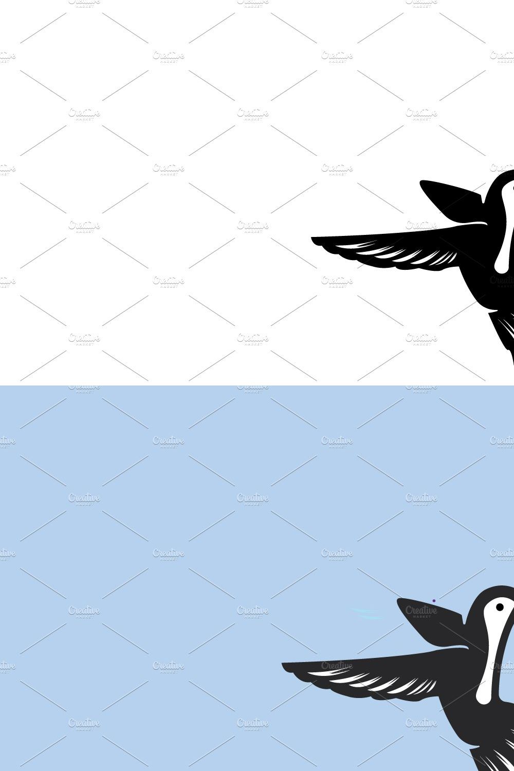 Hummingbird logo pinterest preview image.