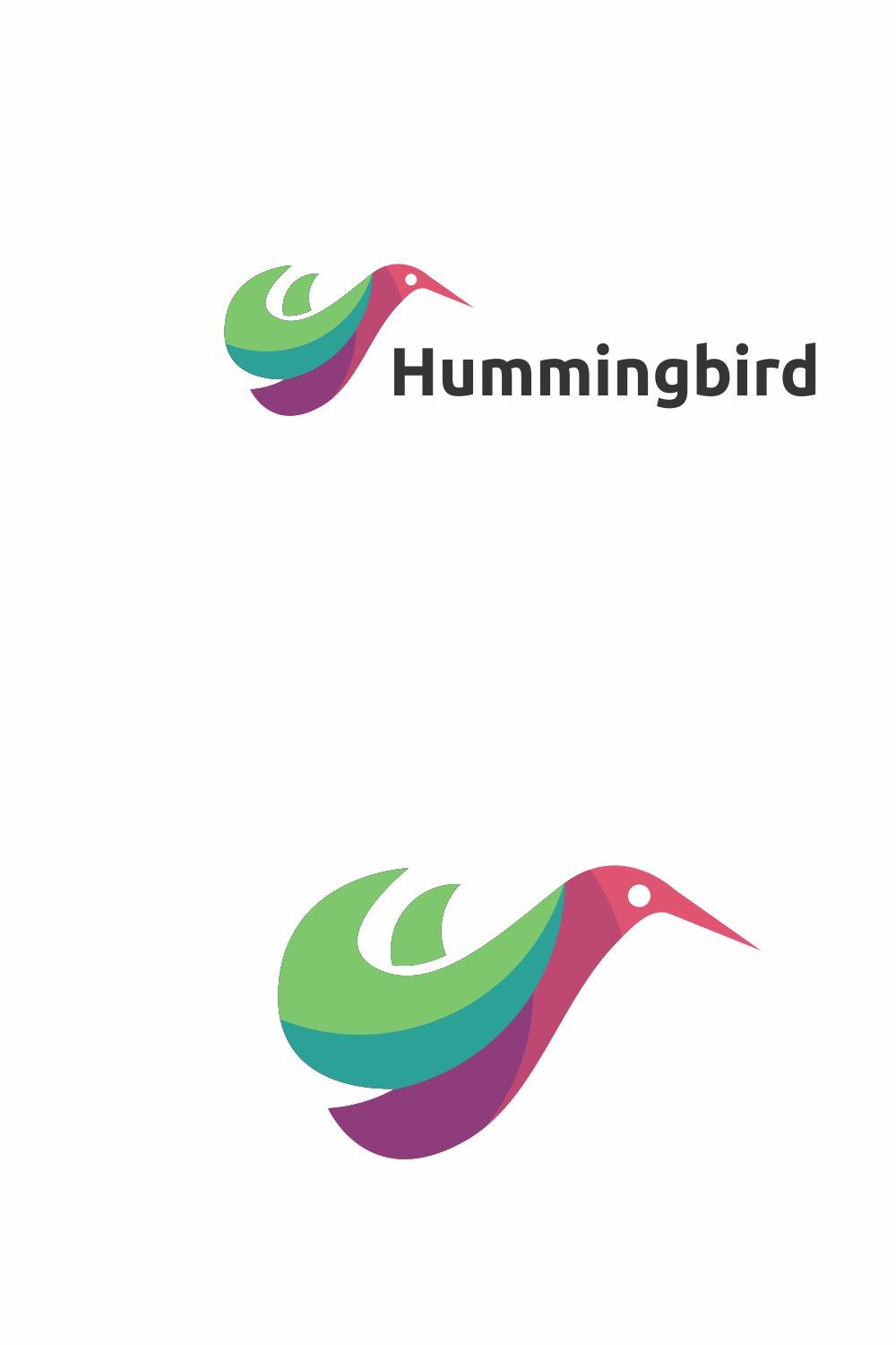 Hummingbird Logo pinterest preview image.