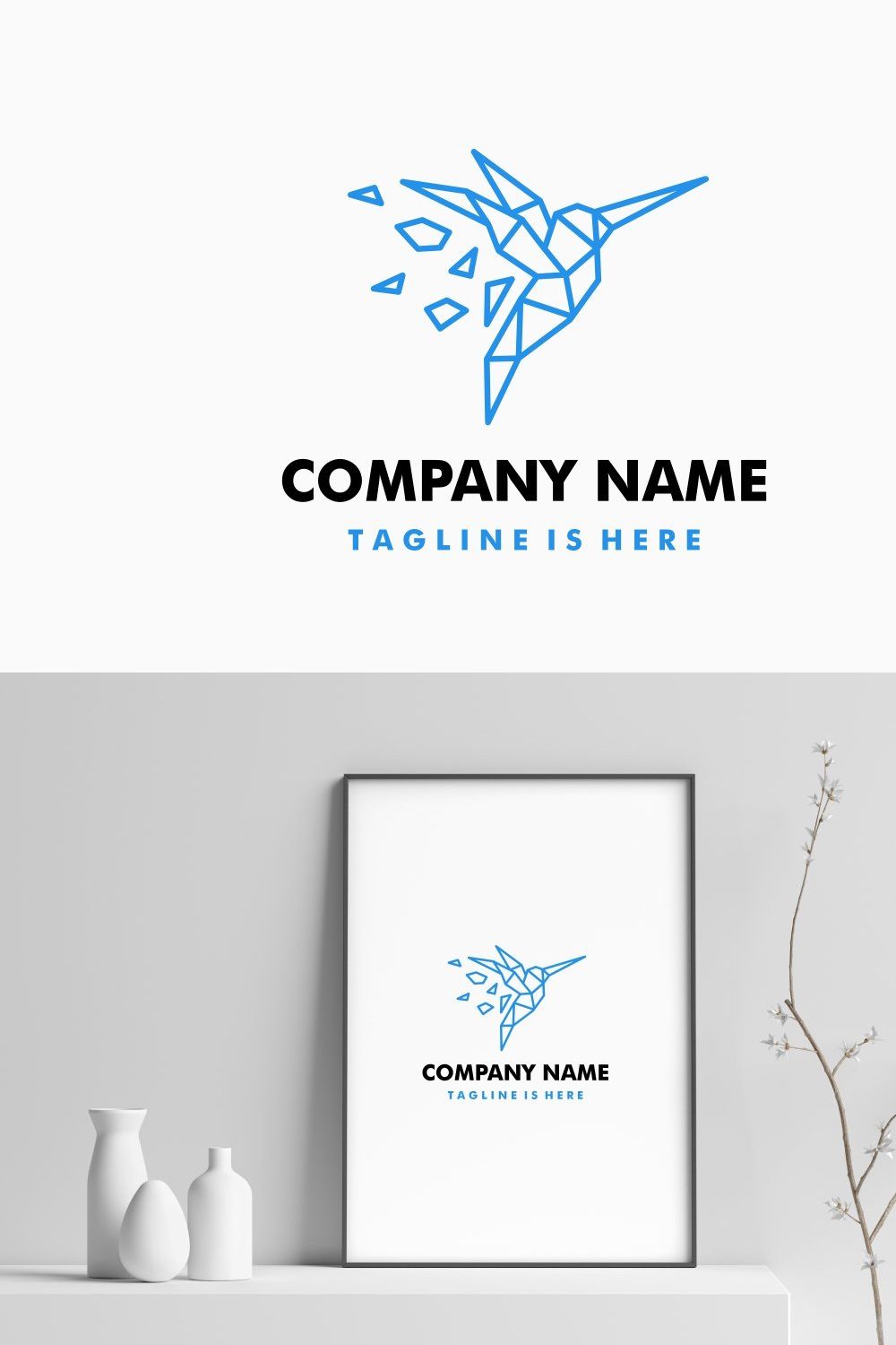 hummingbird logo pinterest preview image.