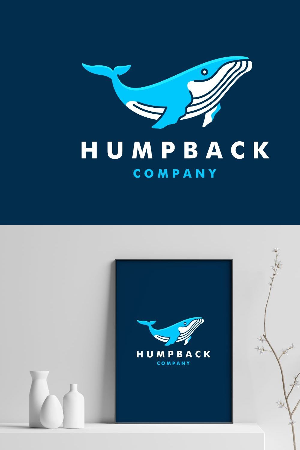 humpback whale logo pinterest preview image.