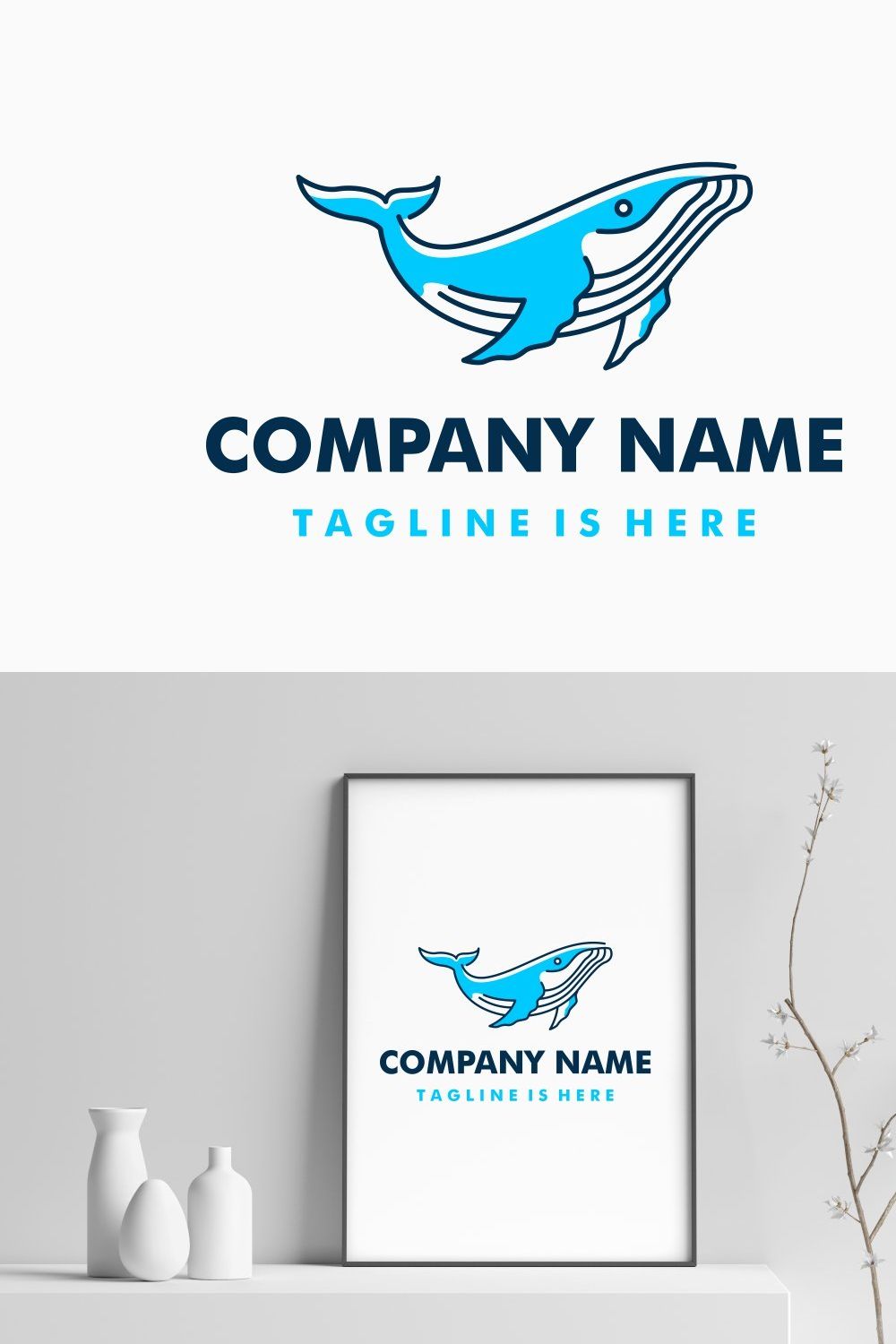 humpback whale logo pinterest preview image.