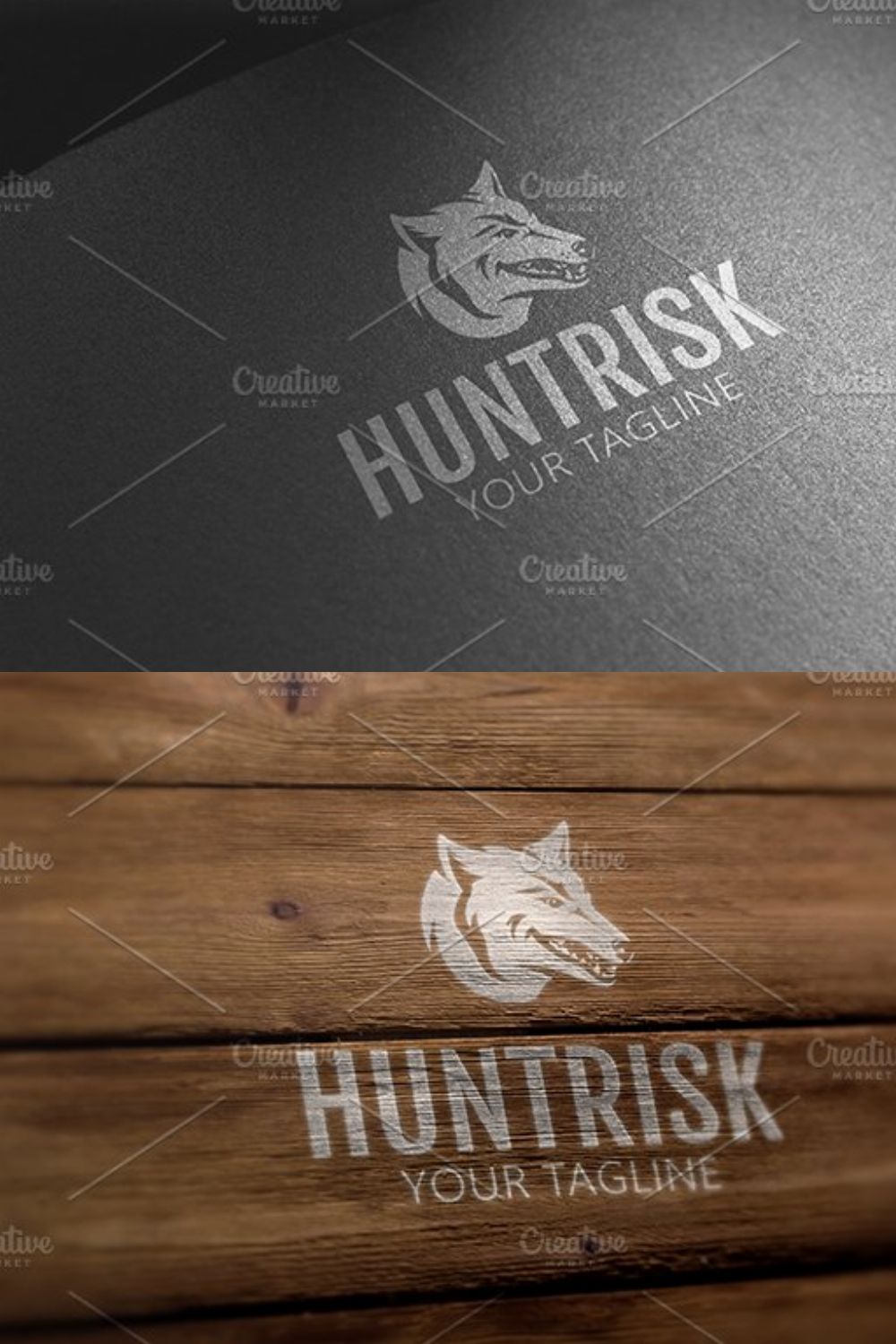 Hunt Risk - Wolf Logo pinterest preview image.