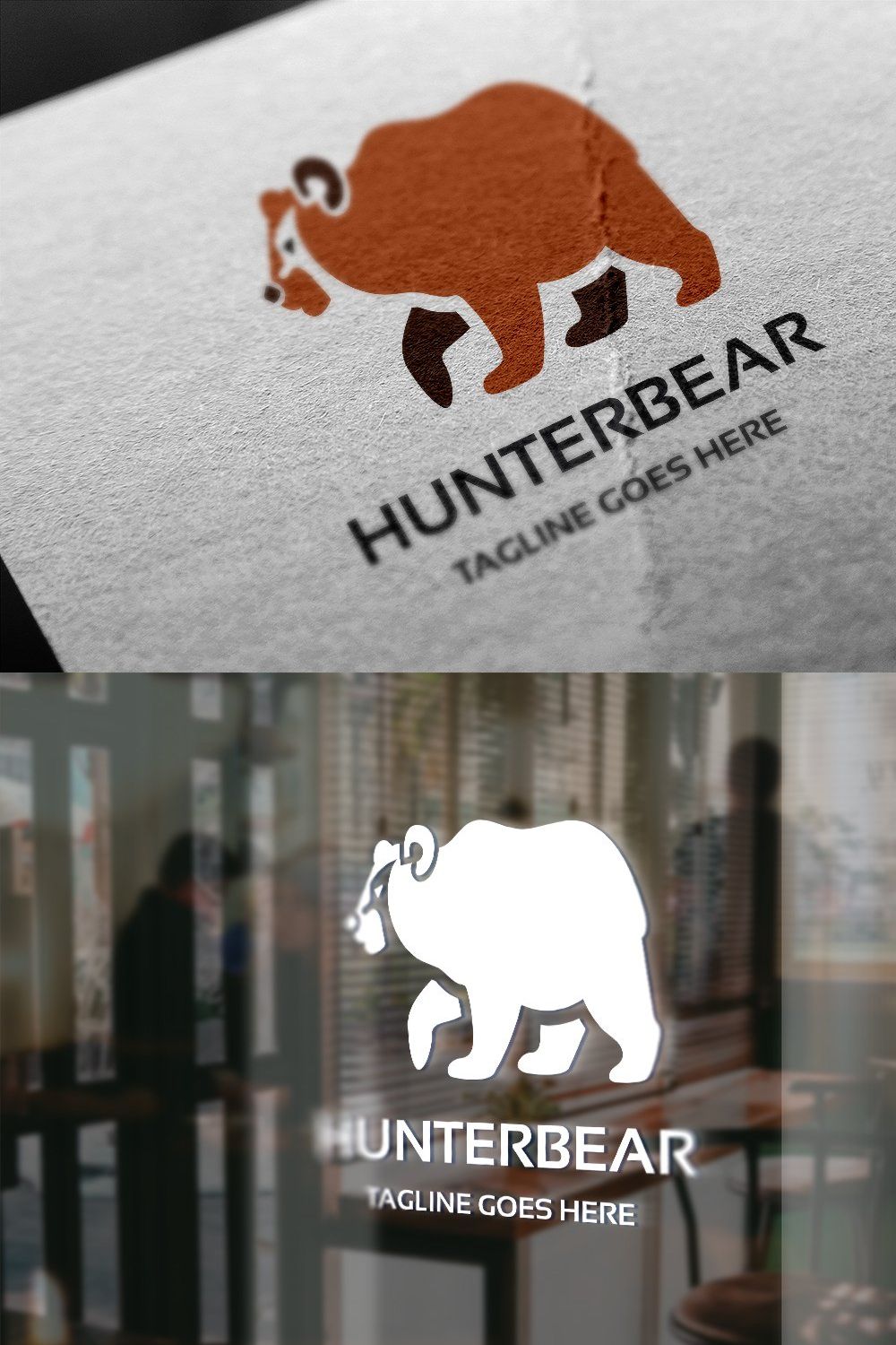 Hunter Bear Logo pinterest preview image.