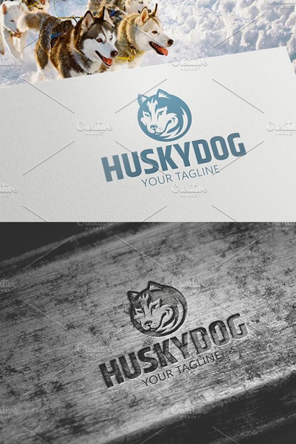 Husky Dog pinterest preview image.