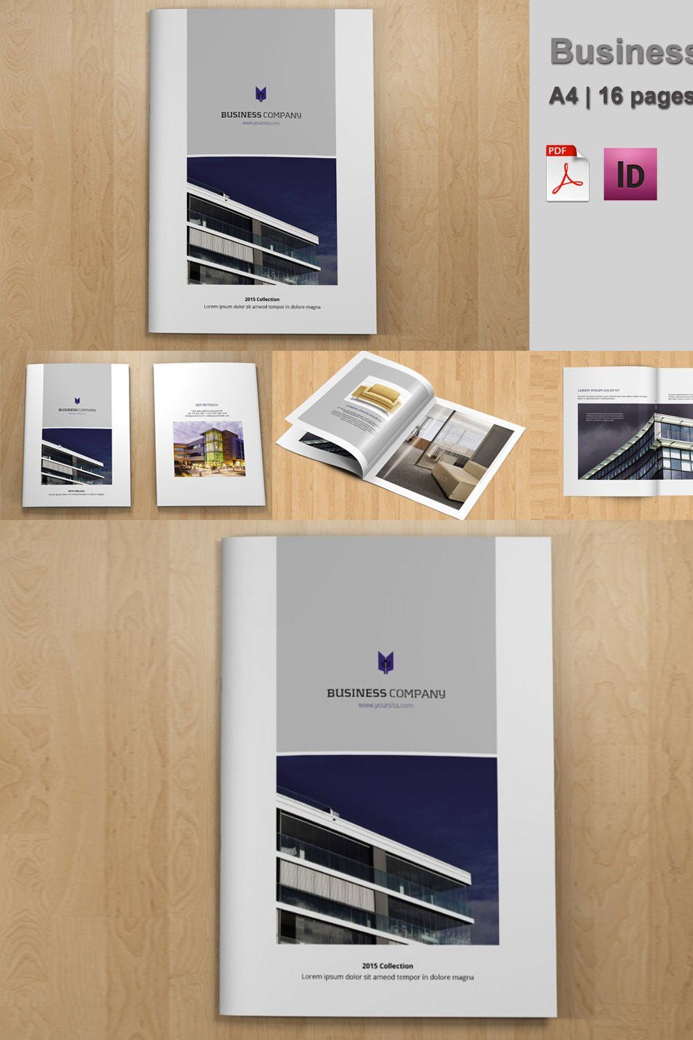 InDesign Business Brochure-V223 pinterest preview image.