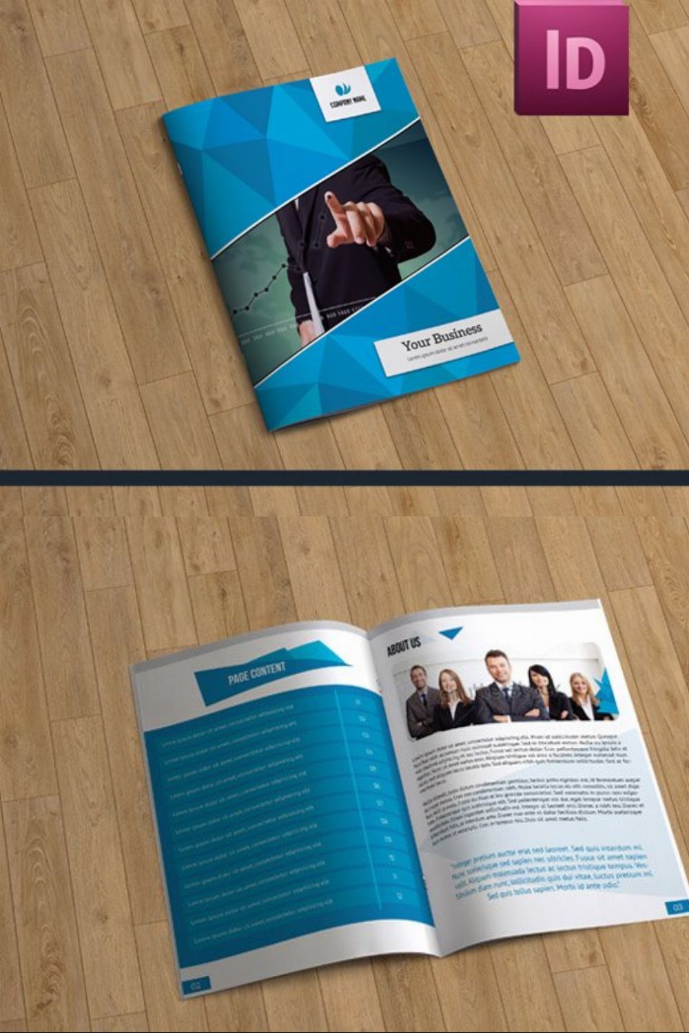 InDesign Business Brochure - V27 pinterest preview image.